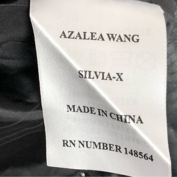 AZALEA Wang Black vegan leather bomber jacket - Picture 5 of 10